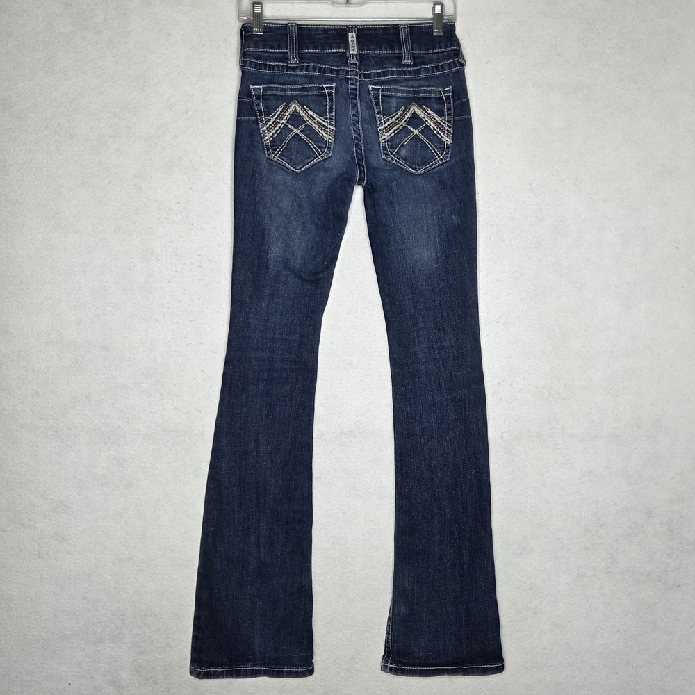Ariat REAL Low Rise Bootcut Whipstitch Jeans Western Rodeo Y2K Women 26L 26×33.5 - Picture 4 of 11